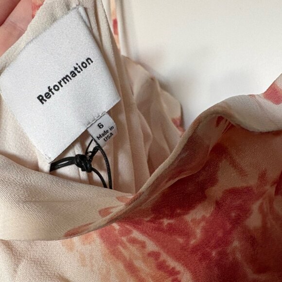 NEW NWT Reformation Fredo Dolce Vita Watercolor Toile Midi-Dress - Picture 9 of 11